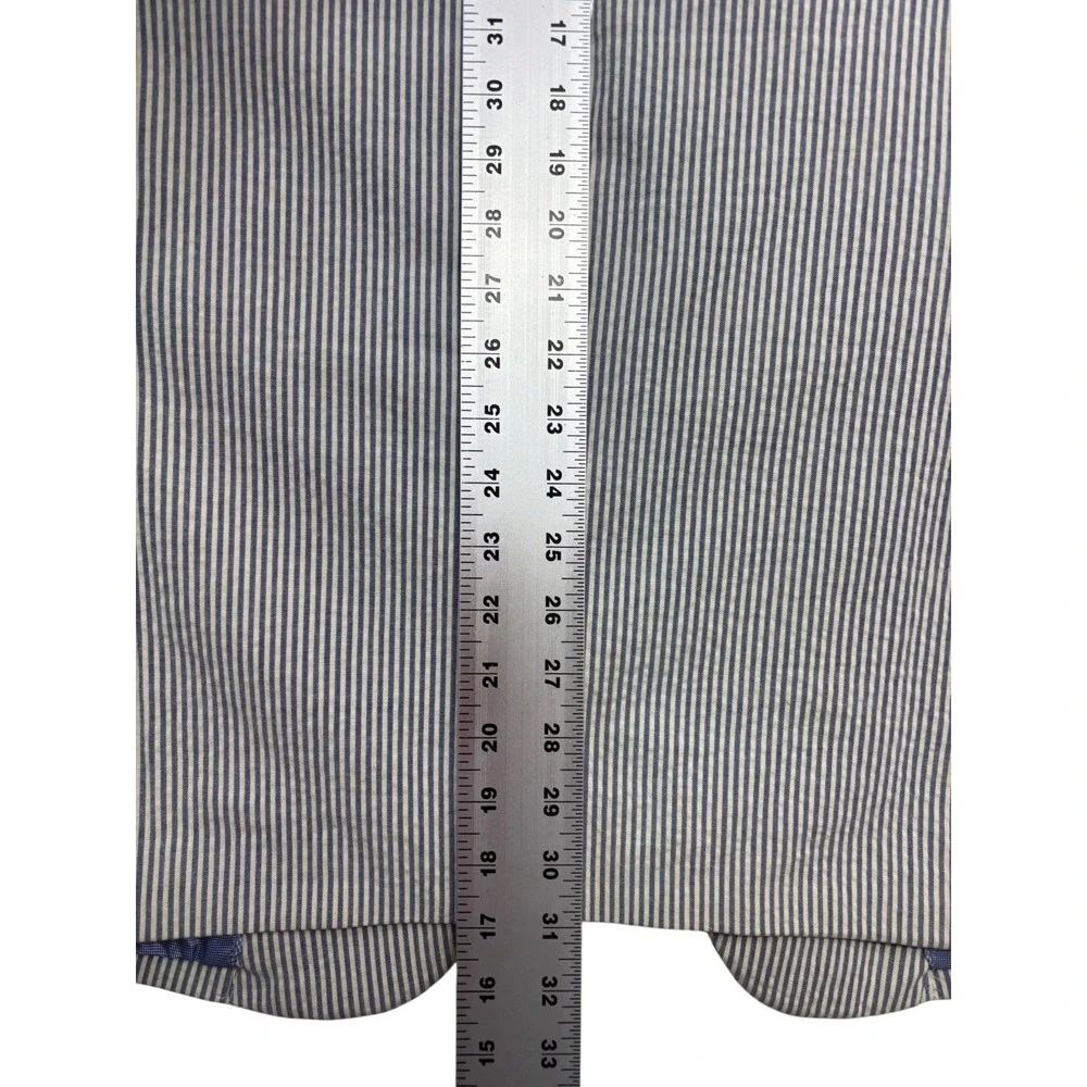 Jos A Bank 1905 50R Blue White Stripe Seersucker Blazer Jacket Sport Coat Cotton